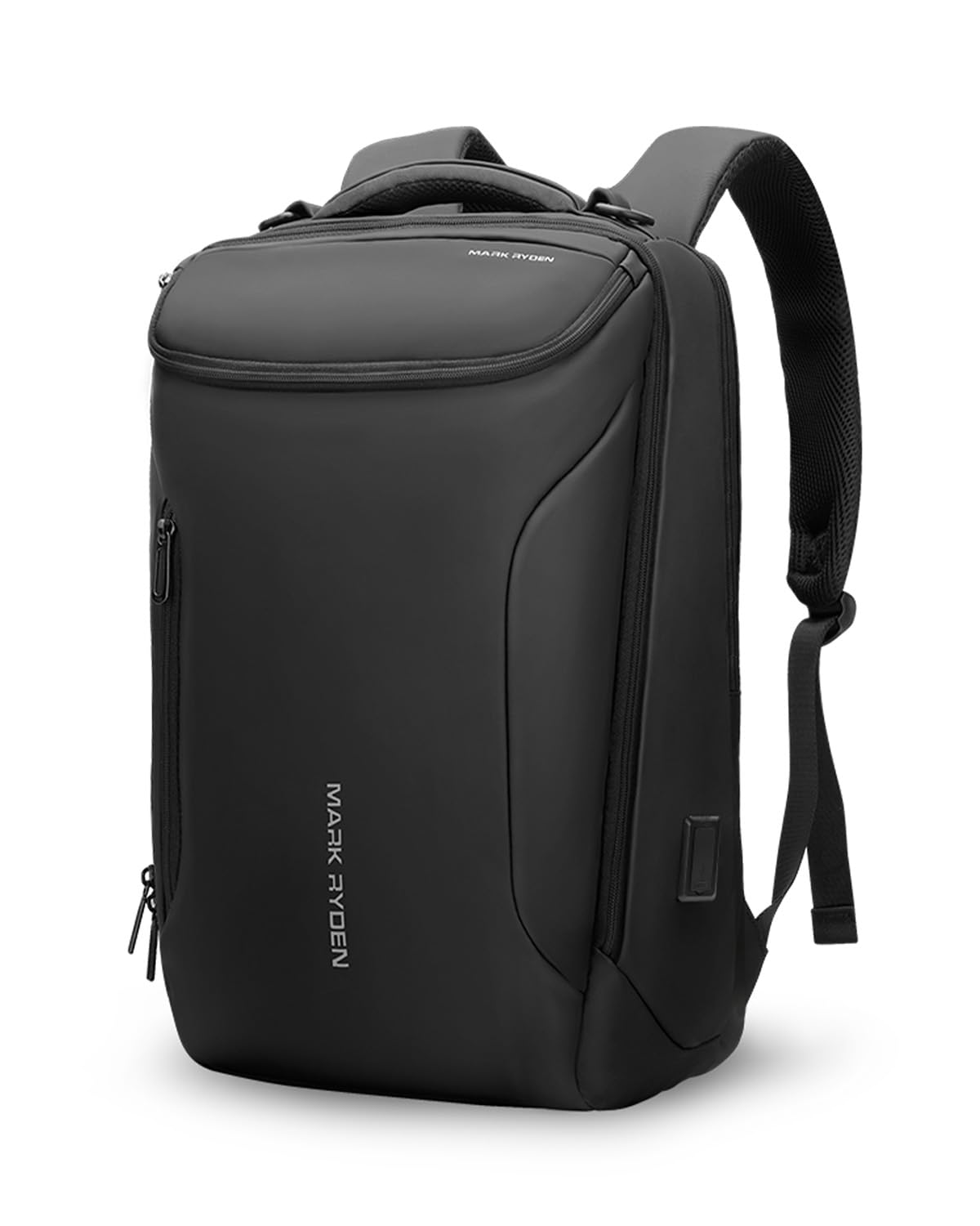 MARK RYDEN Business Backpack for Men, Waterproof High Tech Backpack with Sport Car Shape Design and USB Charging Port, Travel Laptop Backpack Fits 17.3 Inch Notebook