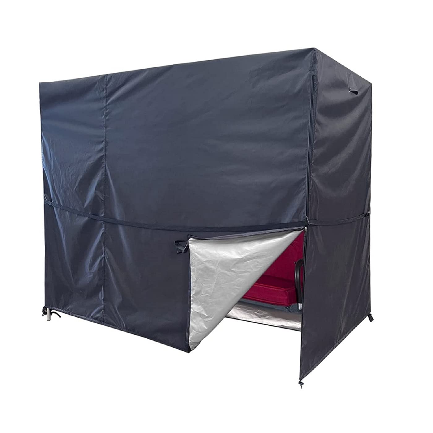 Slan Arrow 3-Seater Patio Swing Cover Outdoor Swing Chair Cover Hammock Glider Cover Durable Waterproof Dustproof Windproof All Weather Protector (81L x 49 D x 67 H) inch