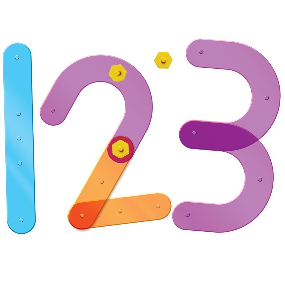 Learning Resources Number Construction, 50 Pieces - 10 L x 1-1/2 W in, Multicolor (LER8550)