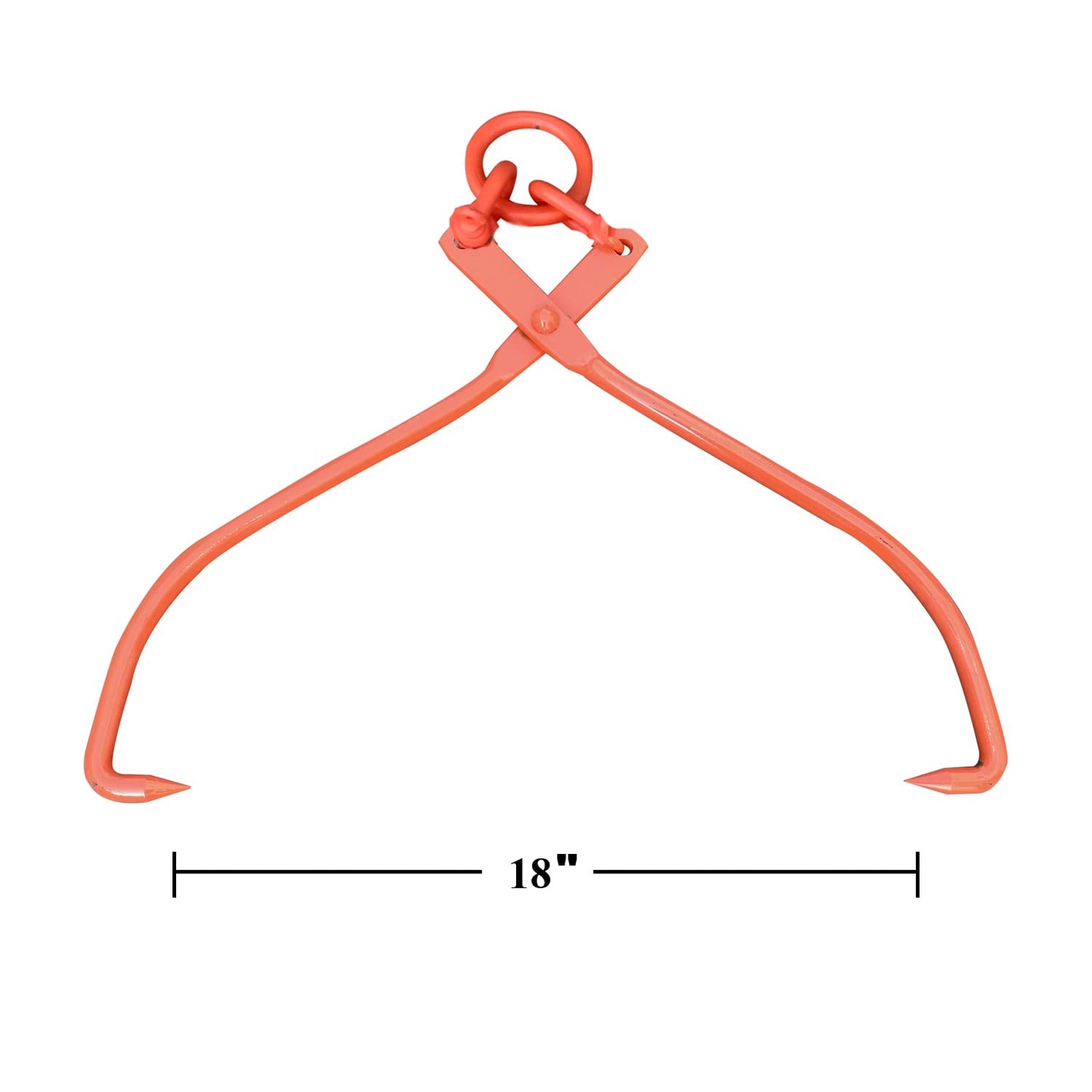 OAOLOWF Skidding Tongs Log Lifting/Swivel Dragging Steel Tongs Log Lifting, Handling, Dragging & Carrying Tool / 18inch Jaw Opening (18"-O-Ring)