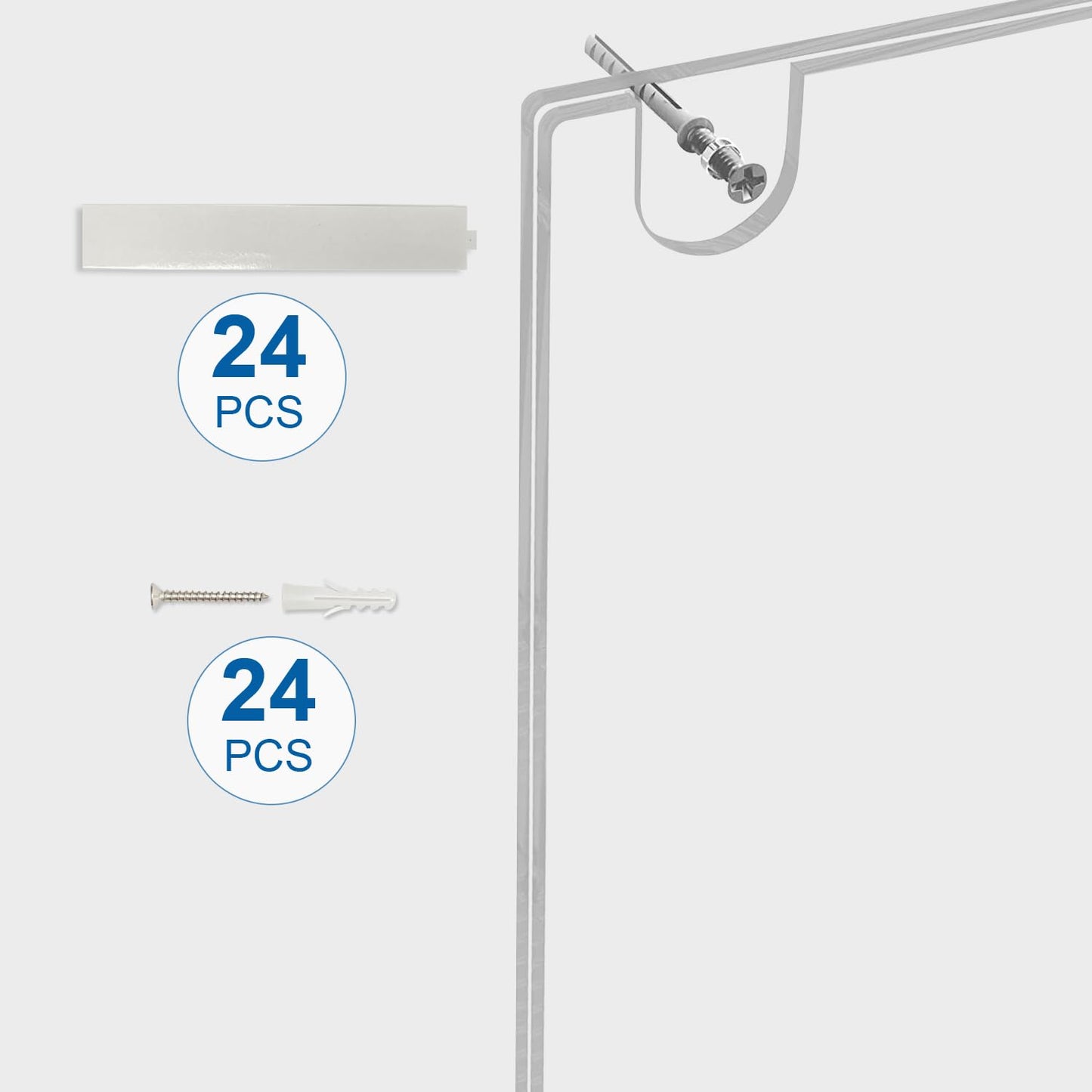 BlueValley Clear Acrylic Sign Holder 8.5x11" Wall Mount, 6 Pack Vertical Wall Document Brochure Menu Signs Holder with Mounting Sticker & Screw, Frameless A4 Poster Picture Frame for Door Wall Hanging Display Flyer Ad