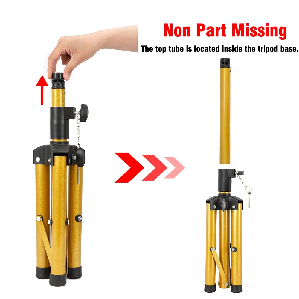 Alileader 55 Inch Heavy Duty Wig Stand Tripod With Tray Wig Head Stand for Styling Manequin Head Stand Wig Tripod StandPivot Point Mannequin Tripod (Mannequin Head Not Included)