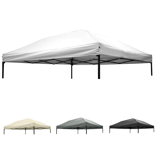 10x10 Canopy Replacement top,10x10ft Pop Up Canopy Top Cover,Silver Coated Replacement Canopy top for Straight Leg Canopy Frame,White(1 PCS Top Cover Only)