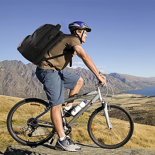 MATEIN Lunch Backpack for Men, 17 Inch Insulated Cooler Backpack Lunch Box Backpack with USB Charging Port, Water Resistant Computer Daypack College Laptop Backpack for Travel Picnic Work, Black