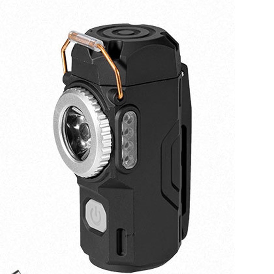 BY-J Electric Lighter with Digital Display and Flashlight - Type C Smart Fast Charge, Plasma Arc, Waterproof and Windproof Flameless Cool for Camping, Hiking, Outdoor Activities, Black