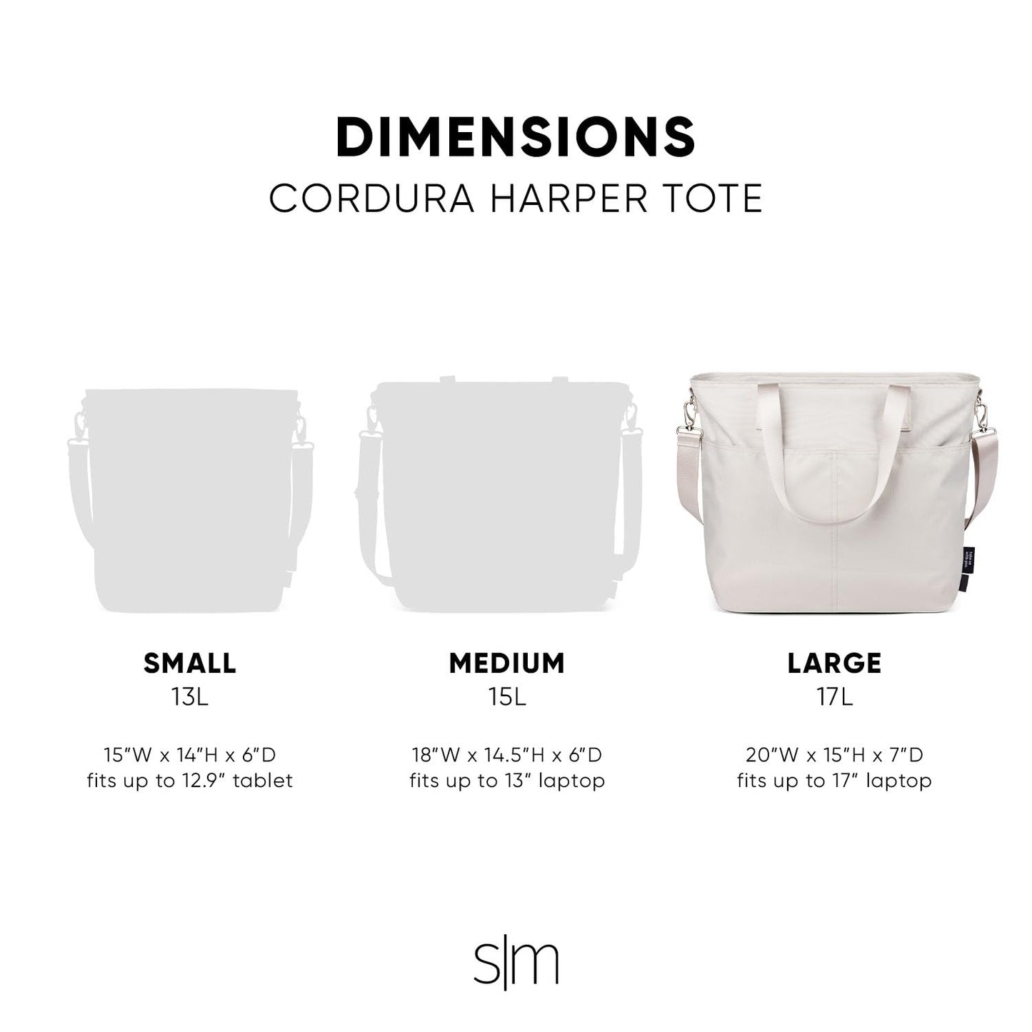 Simple Modern Tote Bag for Women | Medium Water-Resistant Laptop Purse with Compartments and Zipper Top | Shoulder Bag with Pockets for Work, Travel & School | Almond Birch