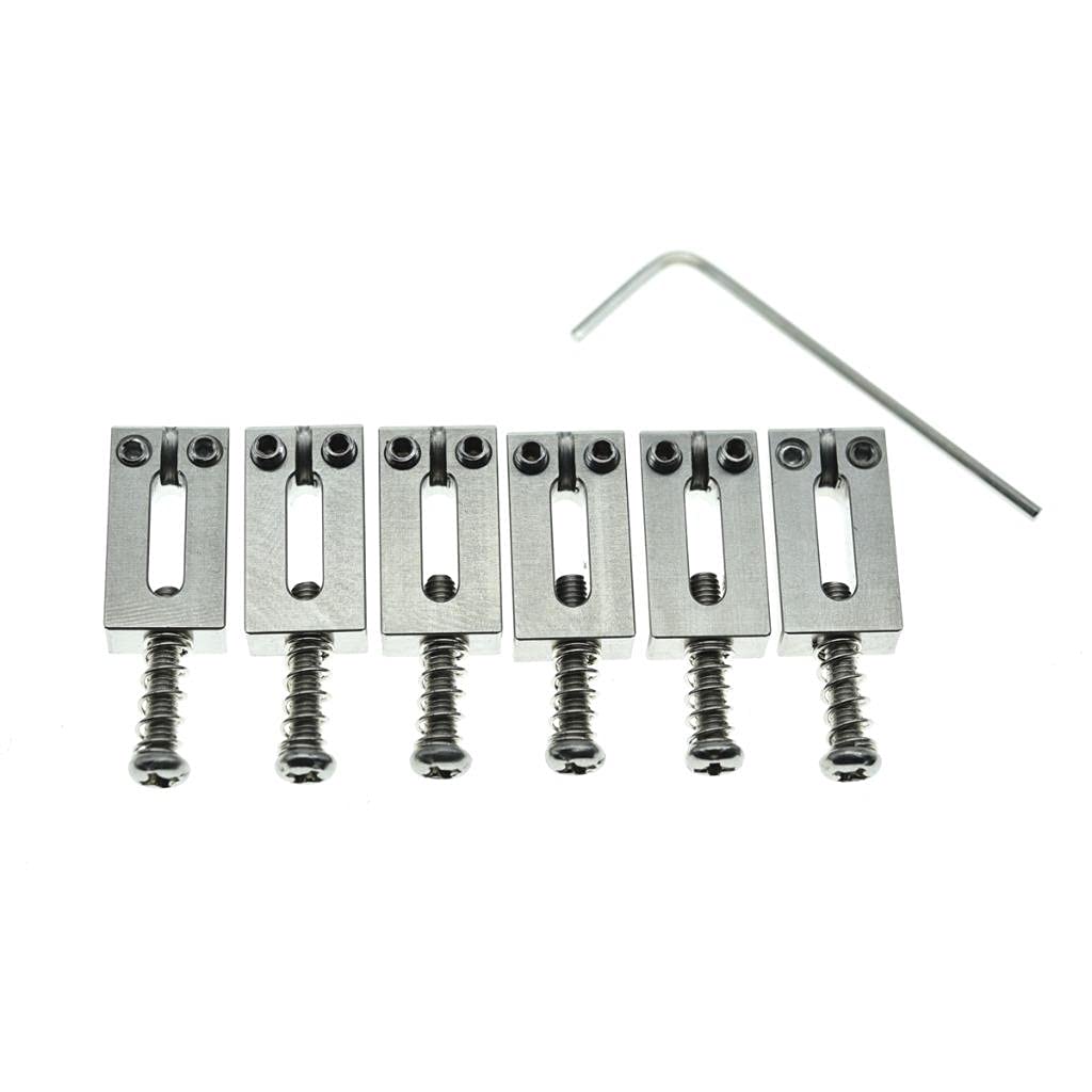 Dopro Upgraded Version Solid Stainless Steel Guitar Bridge Saddle 10.5mm for Stratocaster or Telecaster