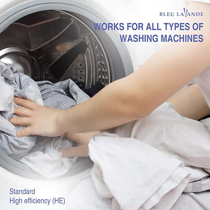 Bleu Lavande - Natural Liquid Laundry Detergent - Concentrated Detergent - Made with Pure Lavender Essential Oil - Biodegradable - No Phosphates - No artificial fragrances - 3x 32.1 Fl Oz - 3 Pack