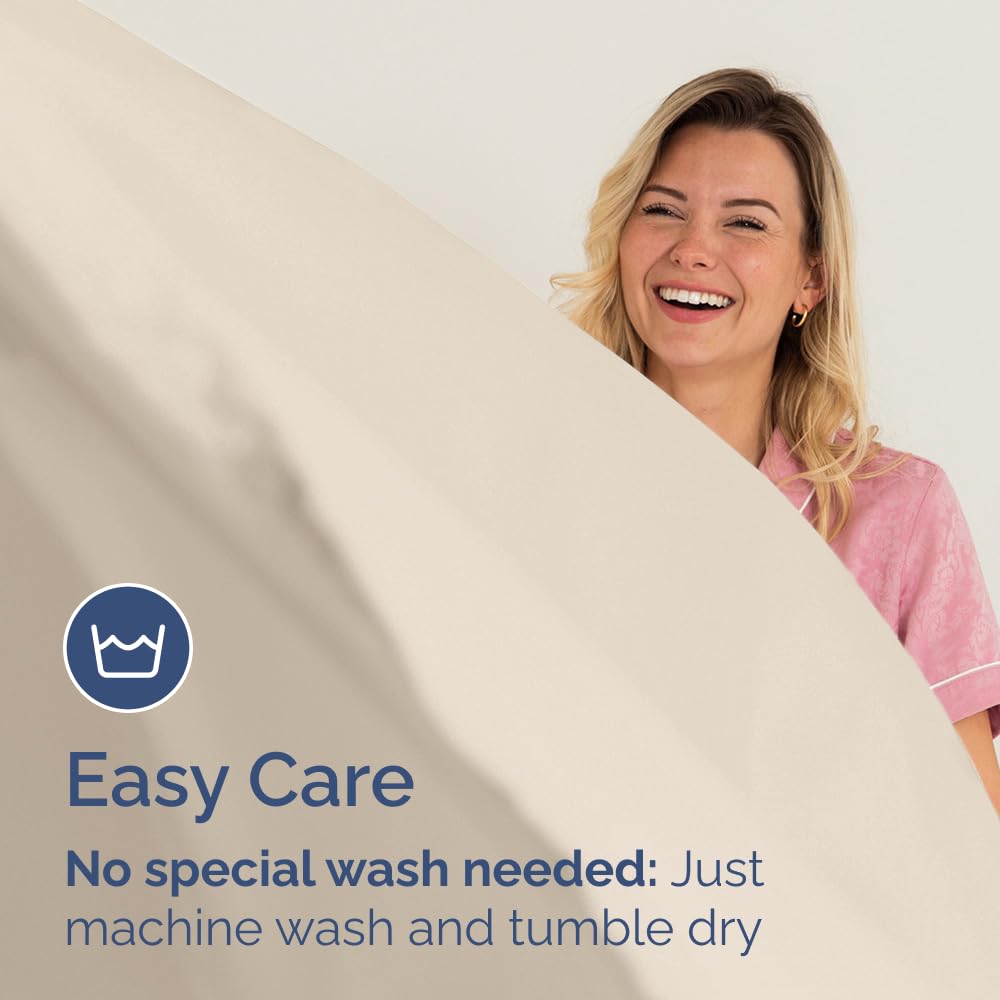 King Fitted Bed Sheet - Bottom Single Fitted Sheet Only - Ultra-Soft Hotel Luxury Bedding w/ 8-16 Inch Deep Pockets - Breathable, Cooling & Wrinkle Free - Easy-Care, Fade & Shrink Resistant - Wheat