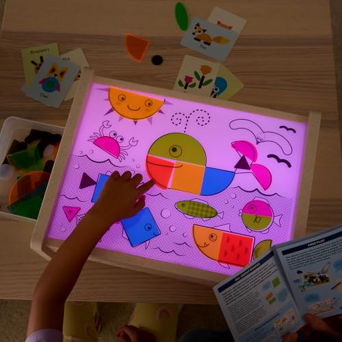 Battat Education – Tracing Light Box for Kids – Sensory Light Up Board – Educational Toys for Toddlers – Includes Double – Sided Tracing Cards – Bright Explorer
