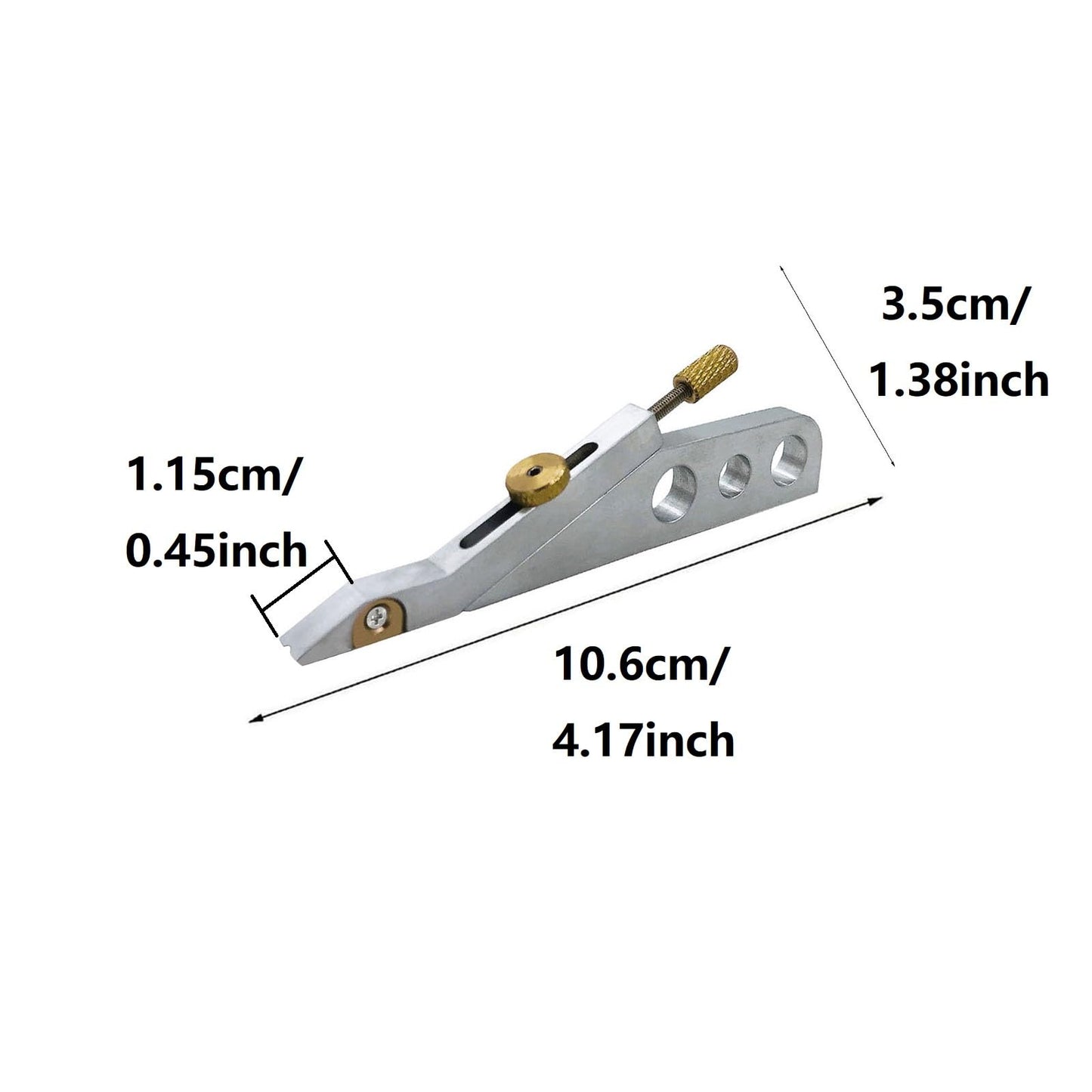 TUOREN Guitar Nut Scribe Tool Aluminum Alloy Guitar Nut and Saddle Height Mark Repair Tool for Luthiers and DIY Enthusiasts