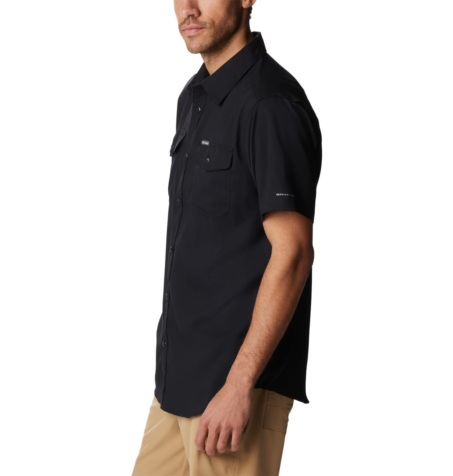 Columbia Men's Utilizer II Solid Short Sleeve Shirt, Black, Large