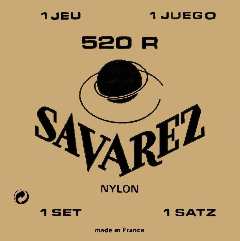 Savarez 520R Traditional Classical Guitar Strings, High Tension, Red Card