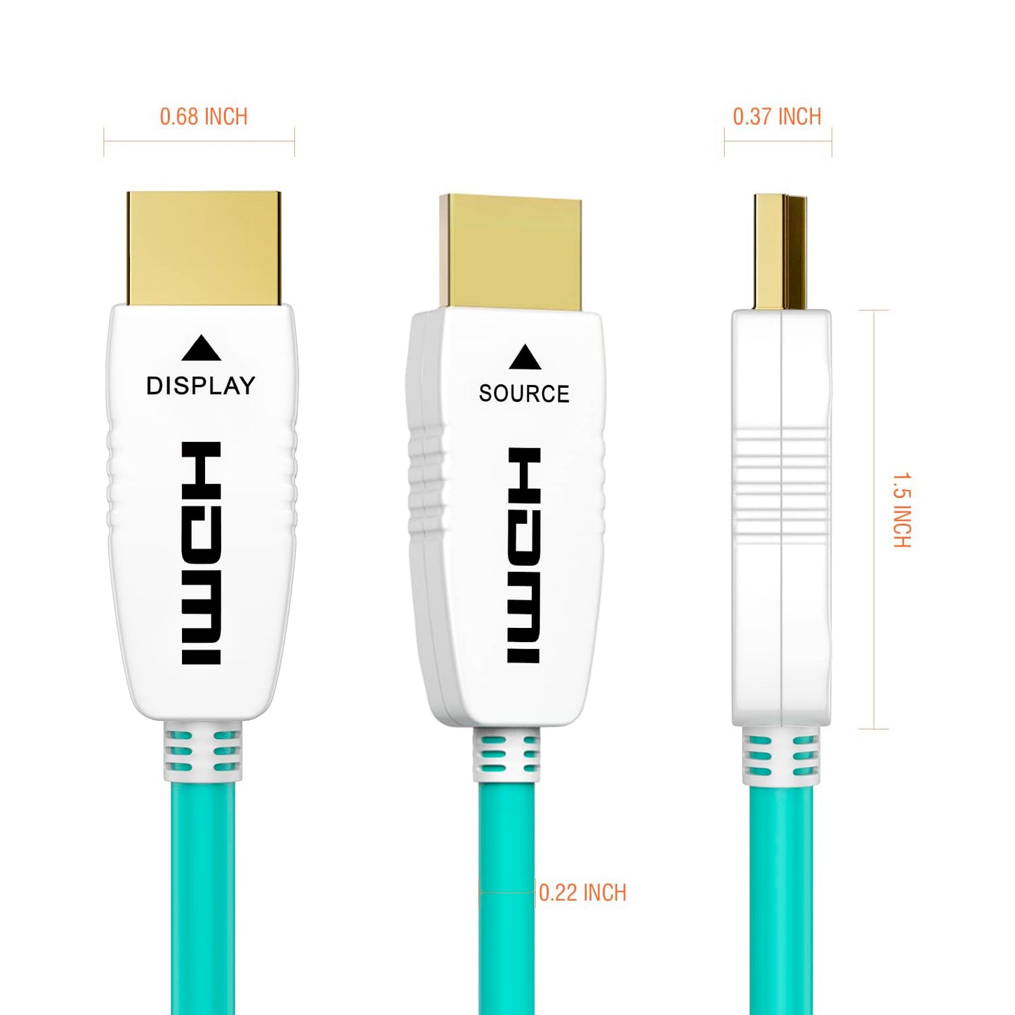RUIPRO 8K Fiber Optic HDMI Cable 6 Feet 48Gbps 8K60Hz 4K120Hz Dynamic HDR eARC HDCP2.2/2.3 for RTX4080/4090/3080/3090, Xbox S/X, PS5/4, AVR, Projector, LG/Samsung/Sony TV