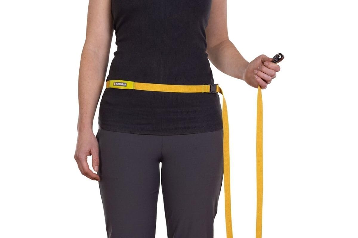 Ruffwear, Flagline Dog Leash, Lightweight Lead with Hands-Free, Waist-Worn Option, Lichen Green