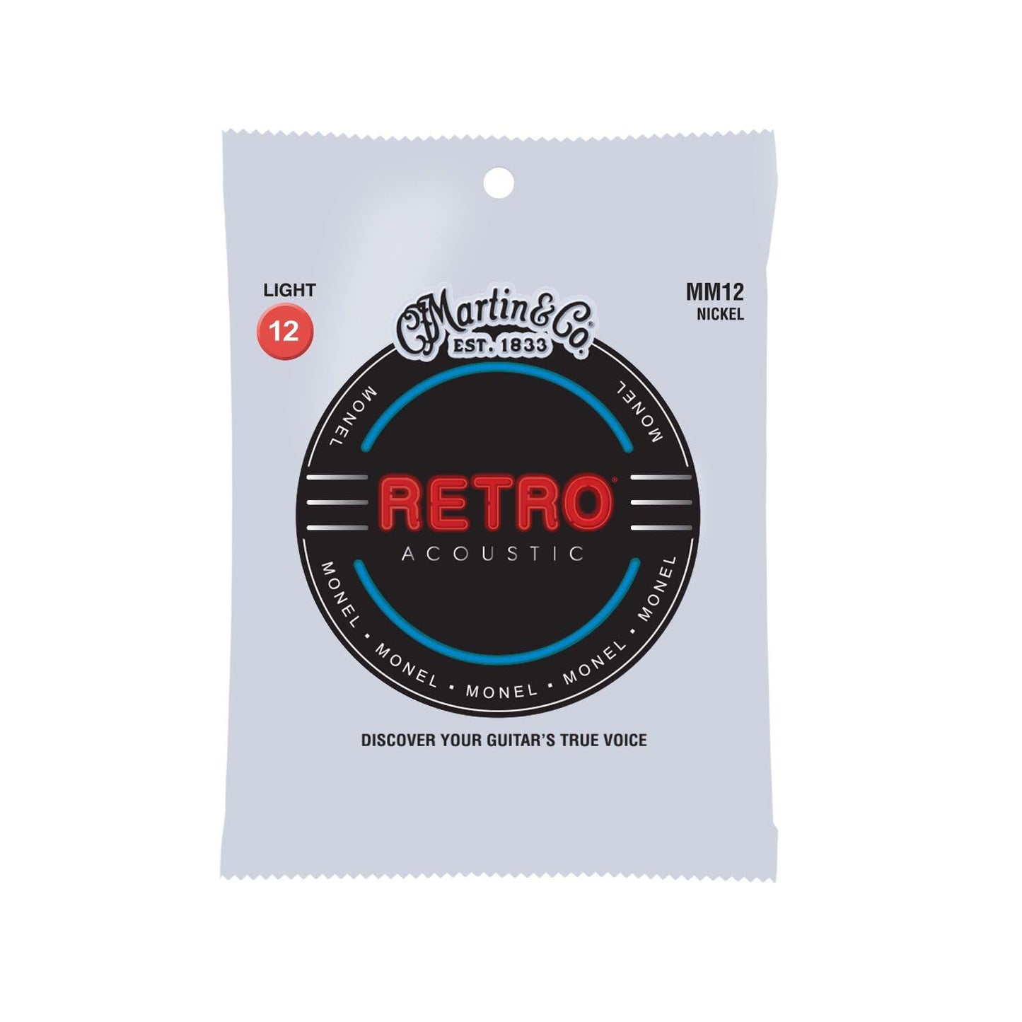 Martin Retro 12-String Acoustic Guitar Strings, Extra Light .010-.047 (MM1012)
