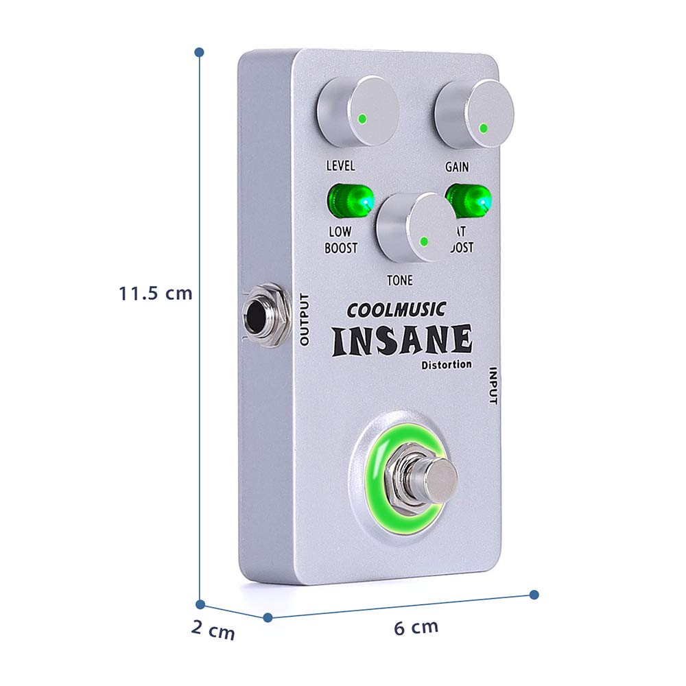 Coolmusic C-DI01 Insane Distortion Guitar Effects Pedal Bass Pedal …