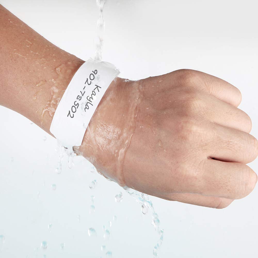 Wristall 100 Pack White Hospital Wristbands Vinyl Patient Id Bands Medical Plastic Wristbands by Fivepeans