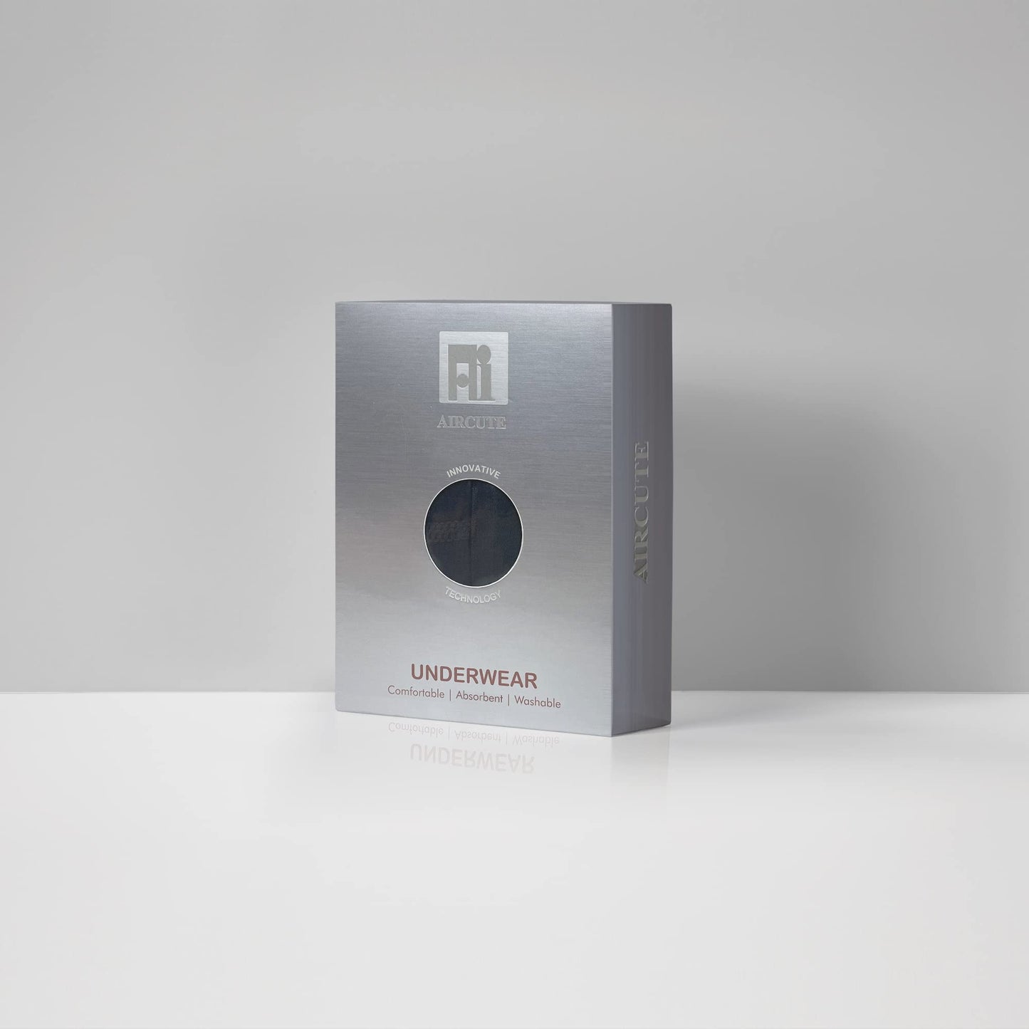 AIRCUTE Washable Absorbency Urinary Incontinence Underwear for Men Boxer Briefs for Bladder Leaks 60 ML 3 Pack, Black, X-Large