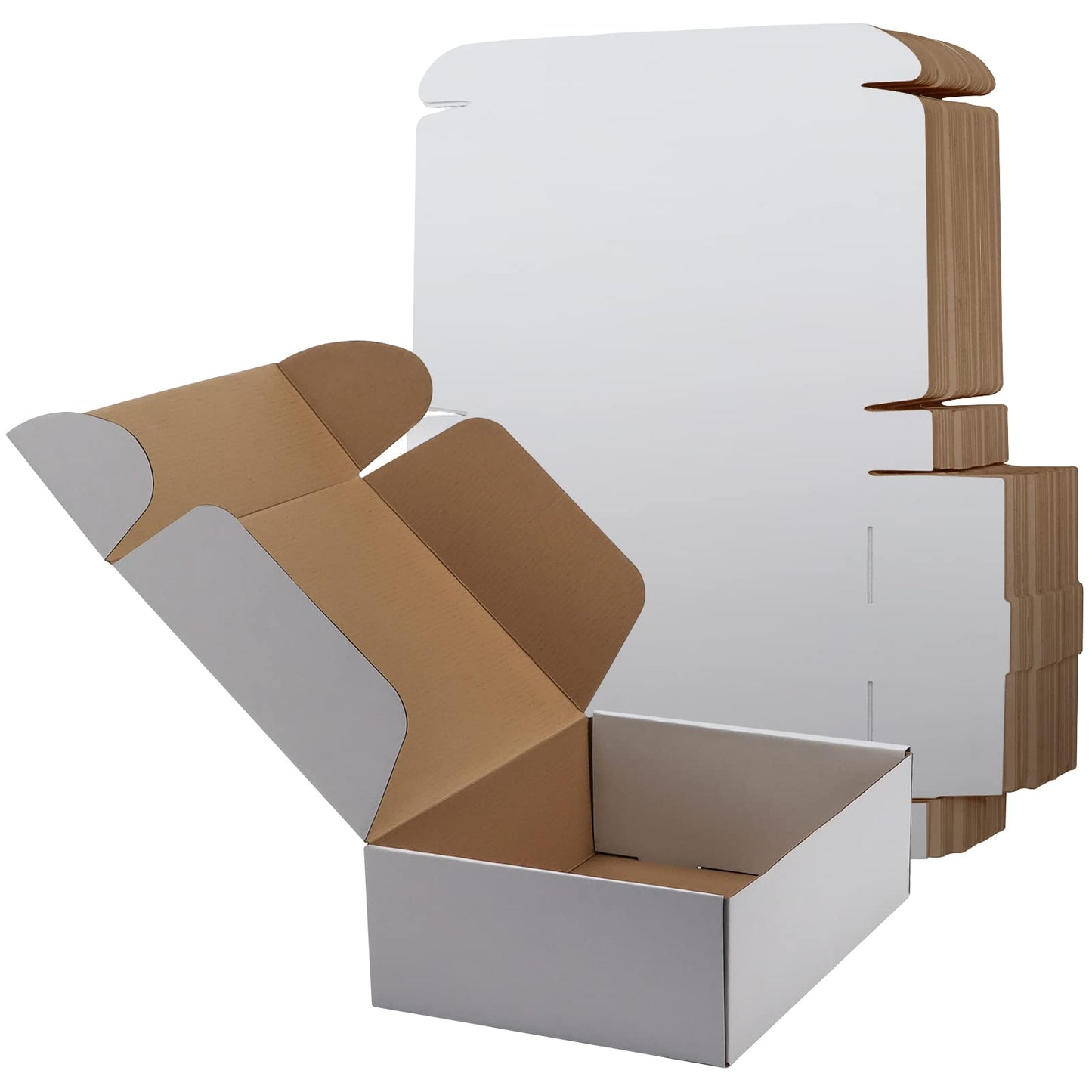 RLAVBL Small Shipping Boxes 12X9X4 White Corrugated Mailer 20 Pack