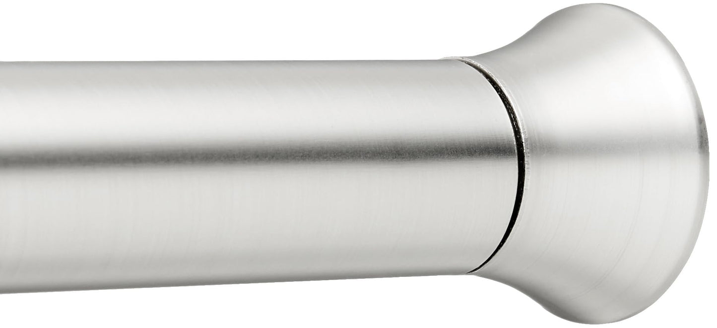 Amazon Basics Easy Install Shower Curtain Tension Rod, Adjustable Length, 106.68-182.88 cm, Nickel