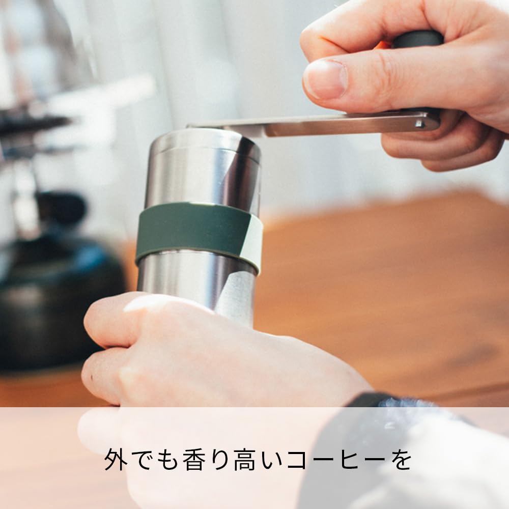 HARIO O-VMM-1-HSV V60 Metal Coffee Grinder, 0.6 oz (17 g), Silver, Made in Japan