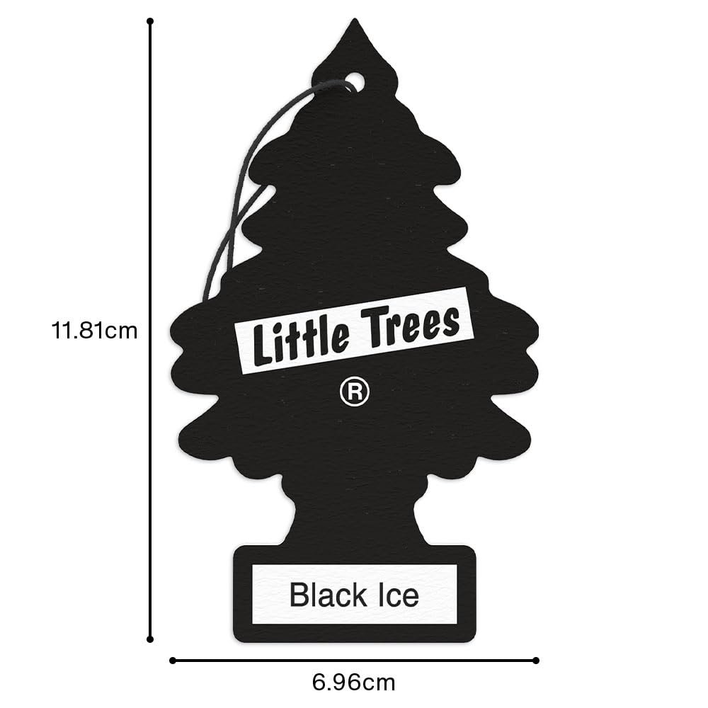 LITTLE Air Fresheners Car Air Freshener. Hanging Tree Provides Long Lasting Scent for Auto or Home. Black Ice, 24 Air Fresheners