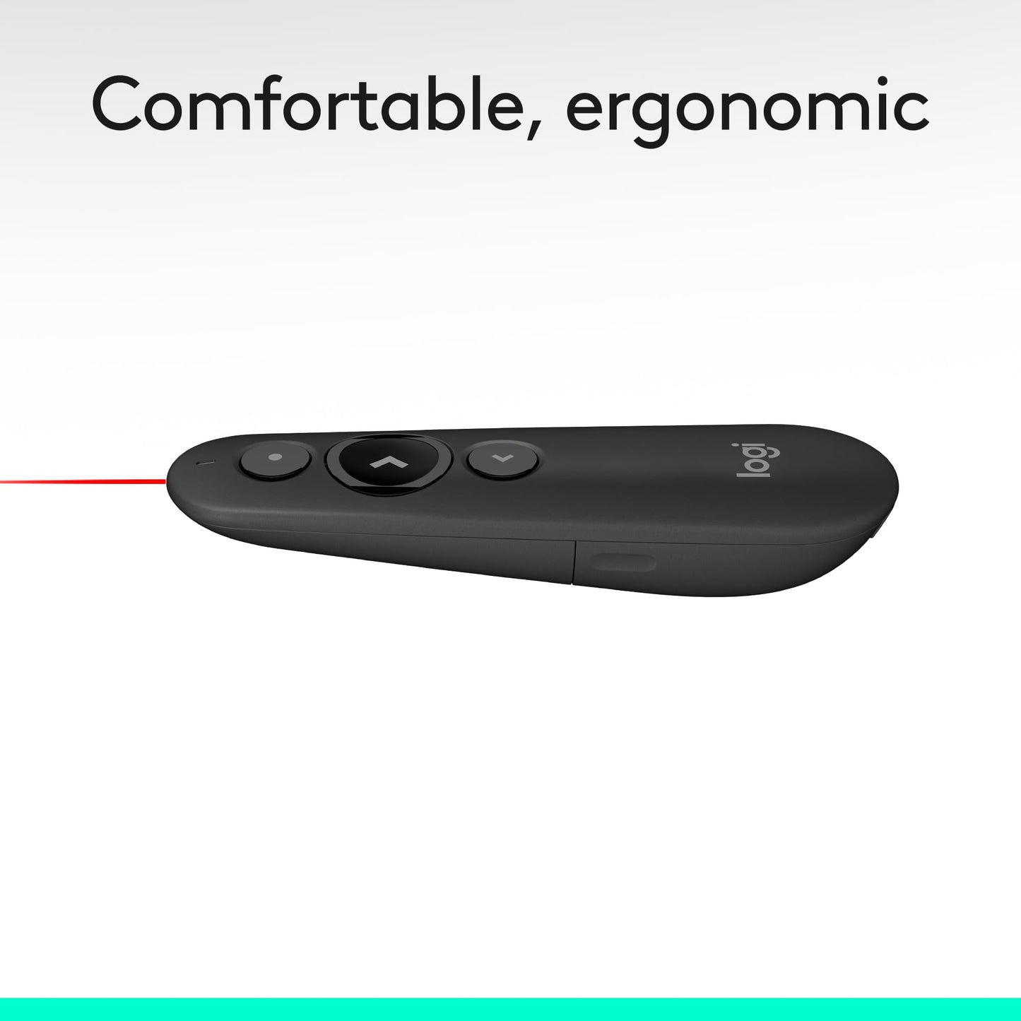Logitech R500s Laser Presentation Remote, Bluetooth, USB-A Receiver, Presentation Clicker with Laser Pointer (Class 1) for Powerpoint, Keynote, Google Slides, for Windows/MacOS - Black