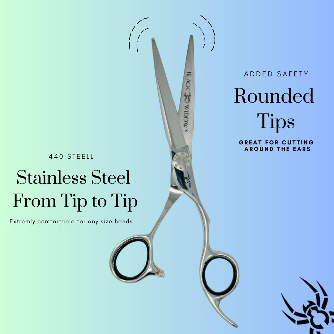 Black Widow Executive Brand Razor Macs Professional Barber Razors Edge Hair Cutting Shears Barber Scissors 5.5" Blue Titanium Macs-2038, Macs Razor Products, B00JZW8U7O, SCR107,50.23,25 Hair Cutting Scissors Kit with Hair Thinning Shears Hair Professional