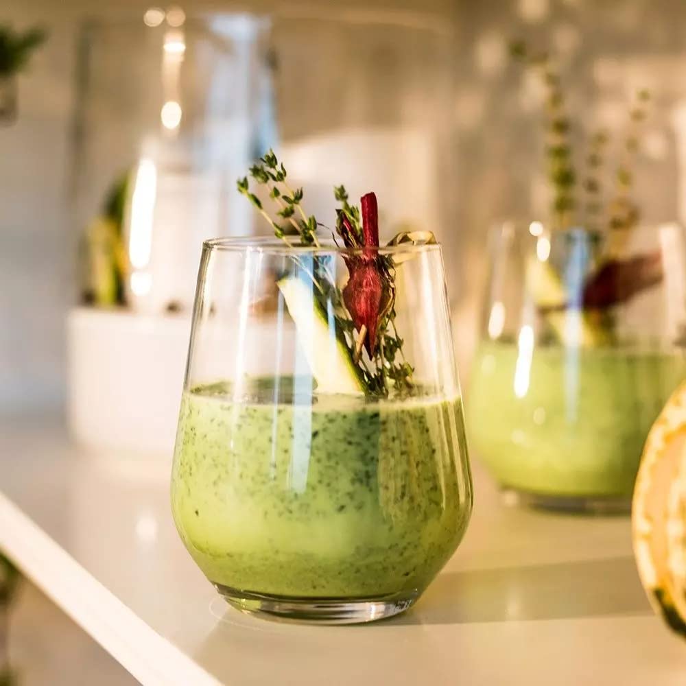 KROSNO Water Juice Tumbler Drinking Glasses | Set of 6 | 13.5 oz | Splendour Collection | Perfect for Home, Restaurants and Parties | Dishwasher Safe