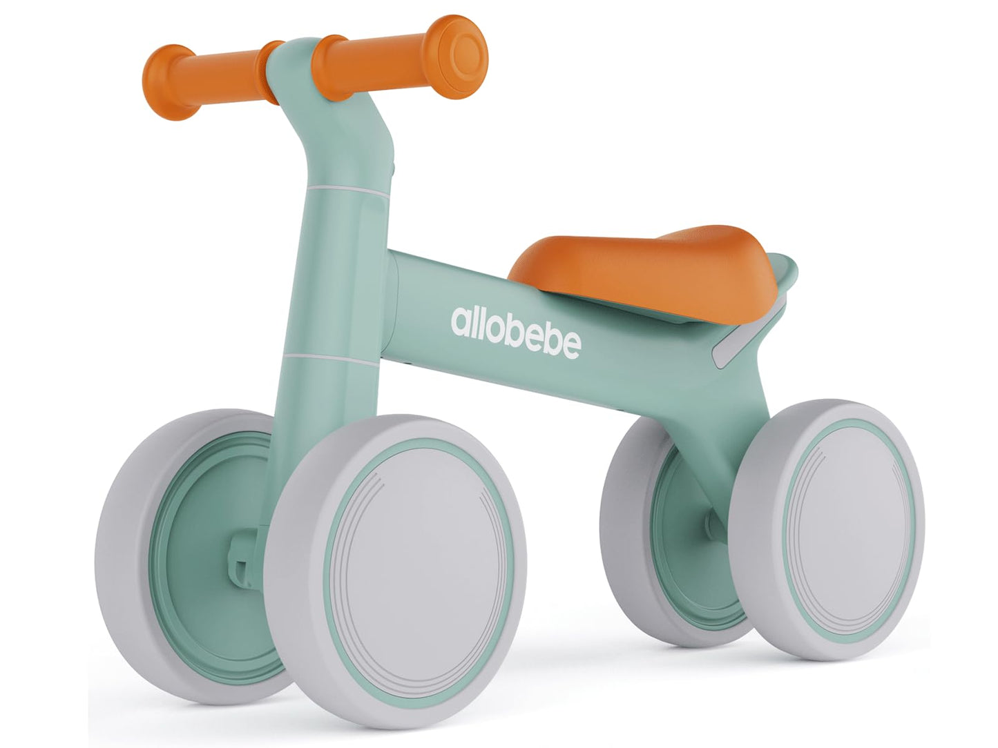 allobebe Baby Balance Bike for 1 Year Old, Toddler Bike for 12-36 Months, 4 Silence Wheels & Soft Seat, Toddler Bicycle Toy, 1 Year Old Girl Birthday Gift