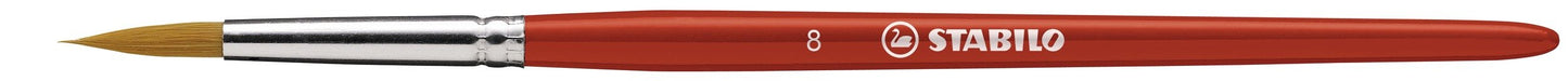 STABILO Woody 3-in-1 Coloured Pencil Case with 18 Colouring Pencils + 1 Pencil Sharpener + 1 Round Brush Size 8-6 Pastel