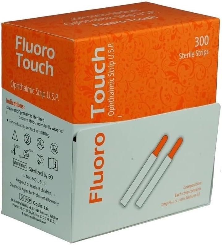 Ophthalmic Fluoro Touch Strips - 1200 Strips -(4 x 300=1200 Count by KASHSURG