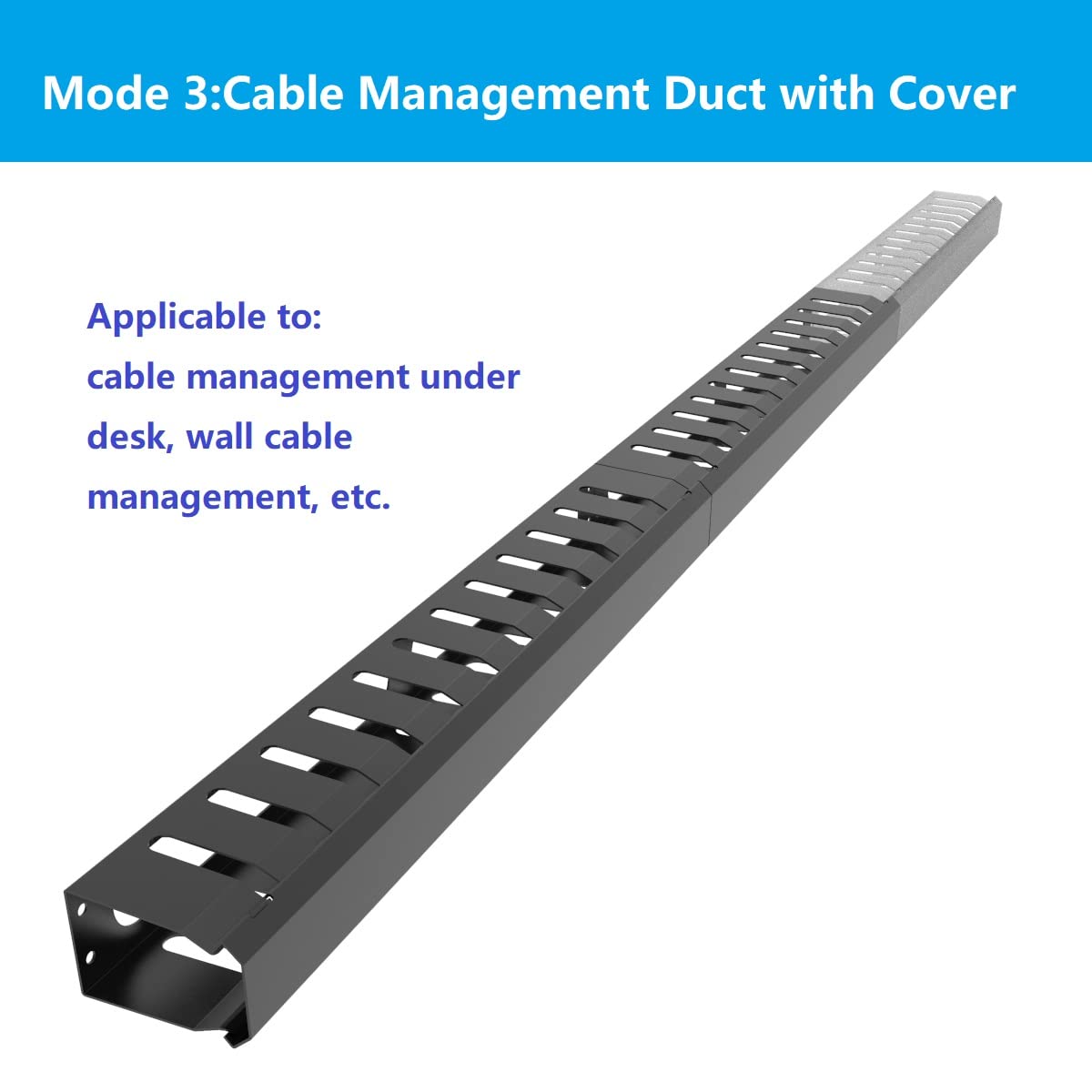 Jingchengmei 2 Pack of All Metal 1U Cable Management Horizontal Rack Mount Cable Manager with 12 Big Finger Slots for 19-inch Server Rack or Cabinet