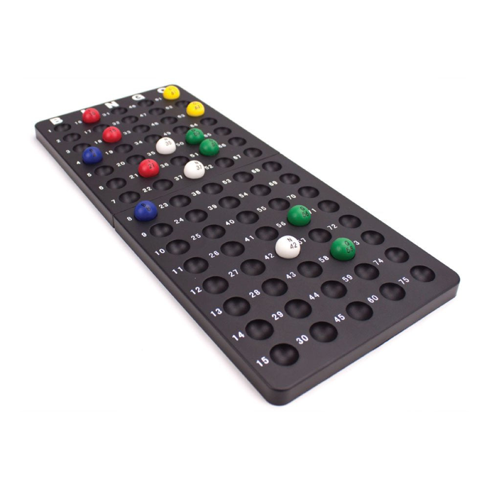 Bingo Game Set Deluxe 6-Inch Bingo with Colored Balls, 300 Bingo Chips and 50 Bingo Cards, Ages 14 and Up