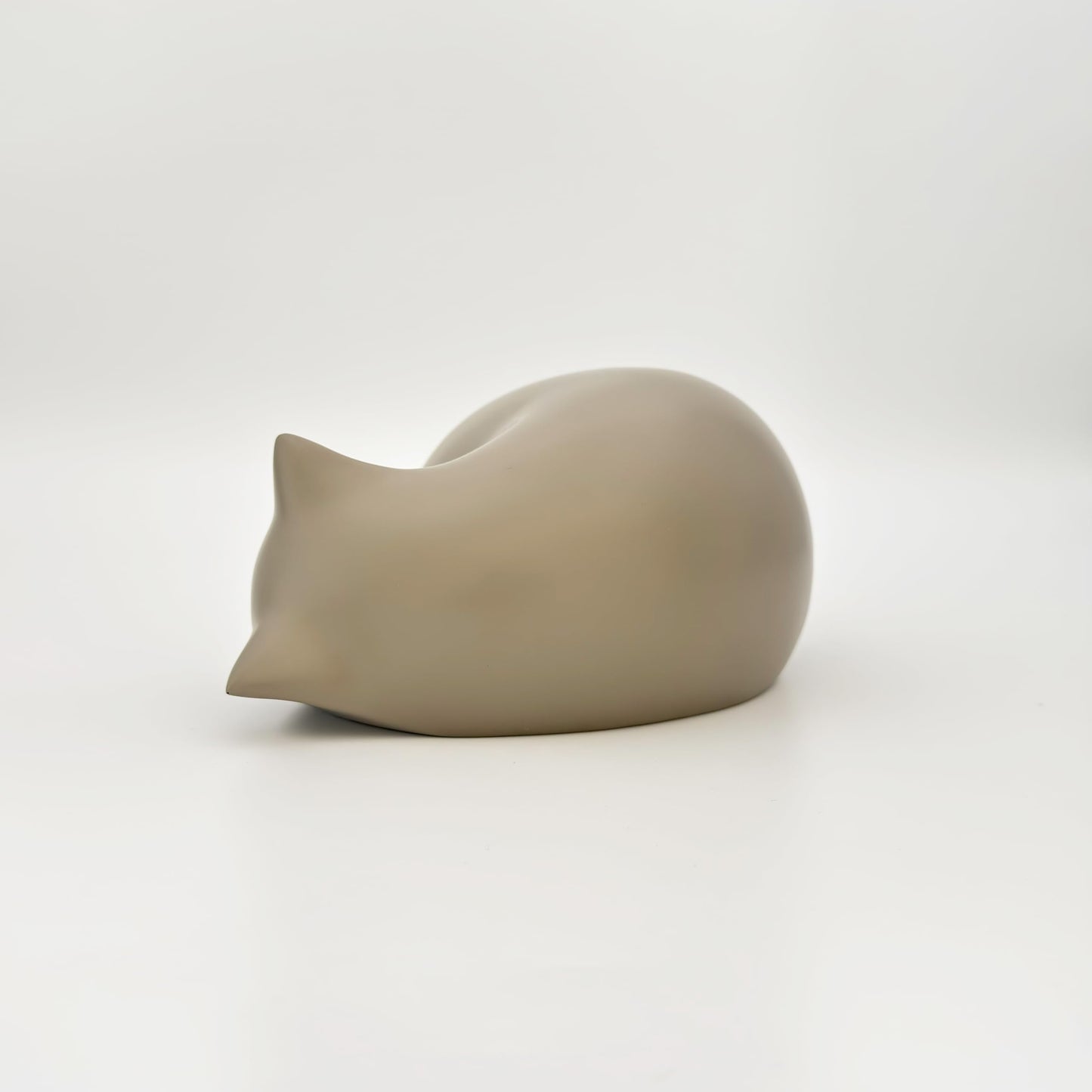 Comemori Sleeping Cat Funeral Urn, Light Taupe (Beige, Sandy)