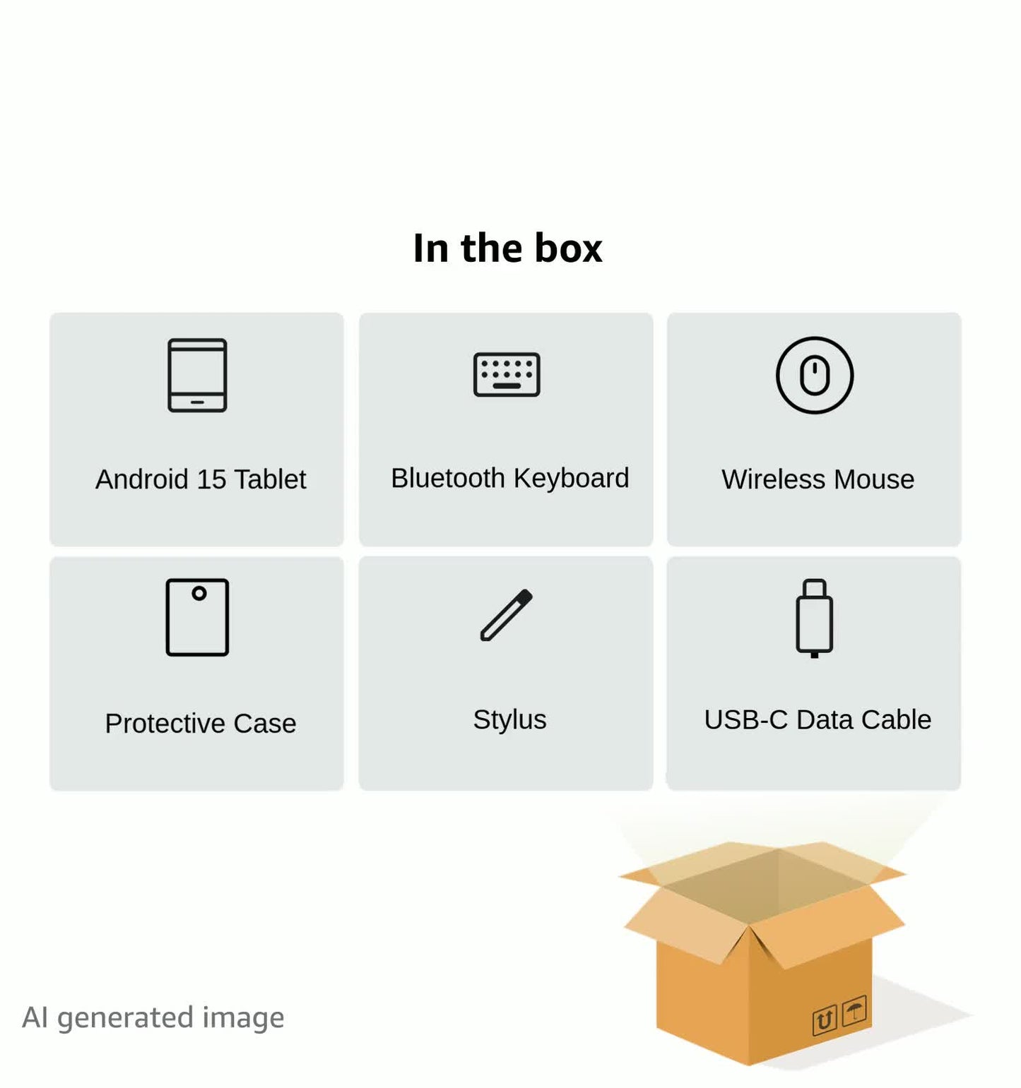 Android 15 Tablet, 10 Inch 18GB RAM+128GB ROM/2TB Expandable Tablets PC, 2 in 1 Tablets with Keyboard, Mouse, Case, Stylus, Quad-core 2.0GHz CPU 1280*800 HD Screen, 5G WiFi6 BT 5.0, 8MP Camera Tableta