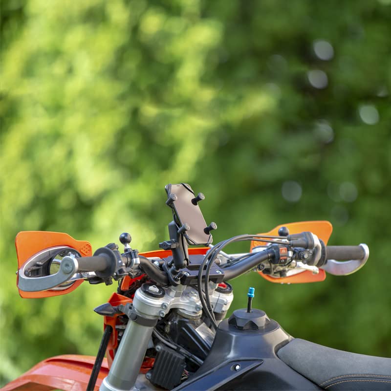 RAM Handlebar Rail Mount with Zinc Coated U-Bolt Base and Universal X-Grip™ Cell Phone Holder