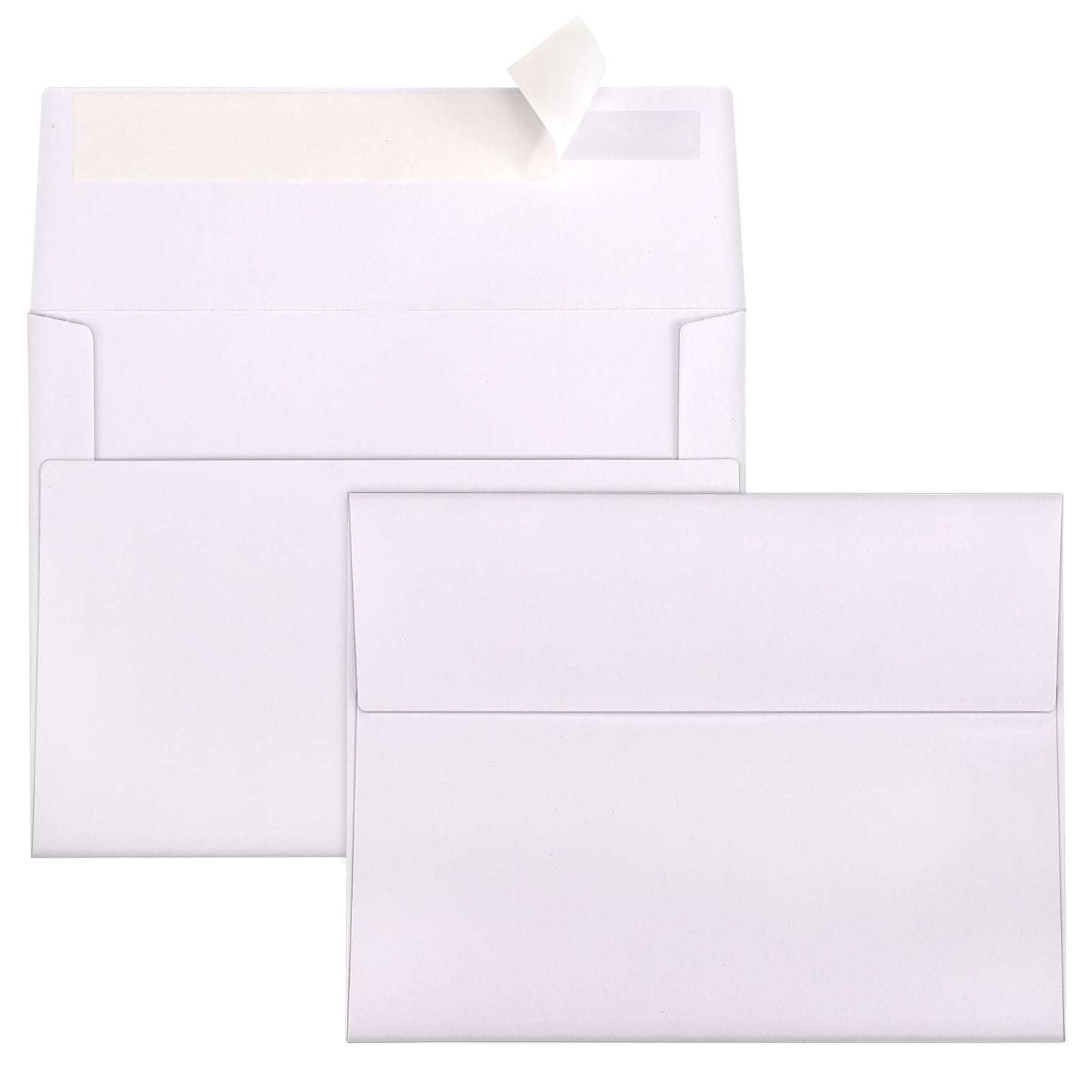 Outdoramic A2 Envelopes Self Seal 500 Pack - 4-3/8 x 5-3/4 White Invitation Envelopes Bulk for Postcard, Wedding, RSVP, Thank You Notes, Announcements, Greeting Cards, Photos