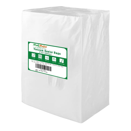 MakMeFre 200 Quart Size 8x12Inch Vacuum Sealer Bags with BPA Free and Heavy Duty, Vacuum Seal Food Sealer Bags,Great for Food Storage Vaccume Sealer PreCut Bag