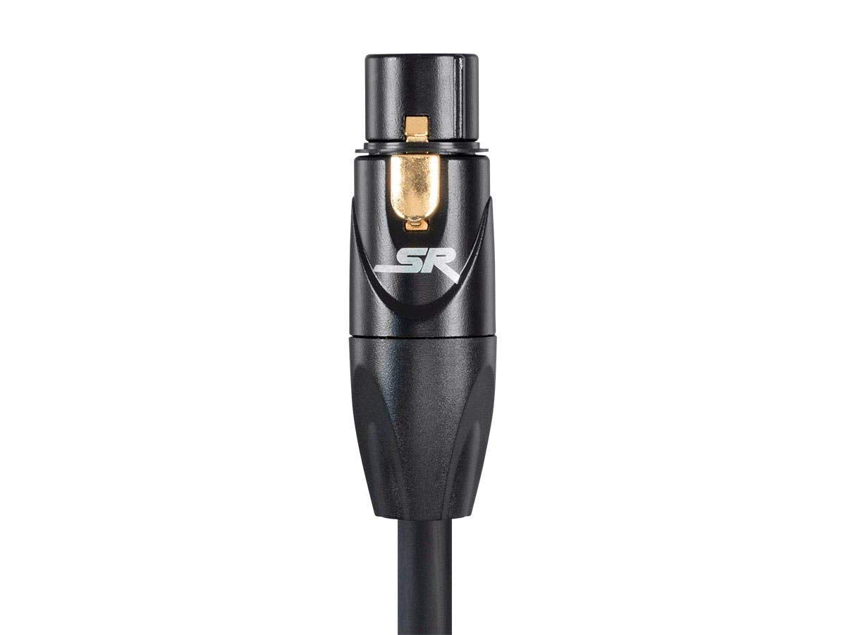 Monoprice Stage Right Series Professional XLR Male to XLR Female - 10ft - Black - Gold Plated | 16AWG Stranded Copper Wire Conductors [Microphone & Interconnect]