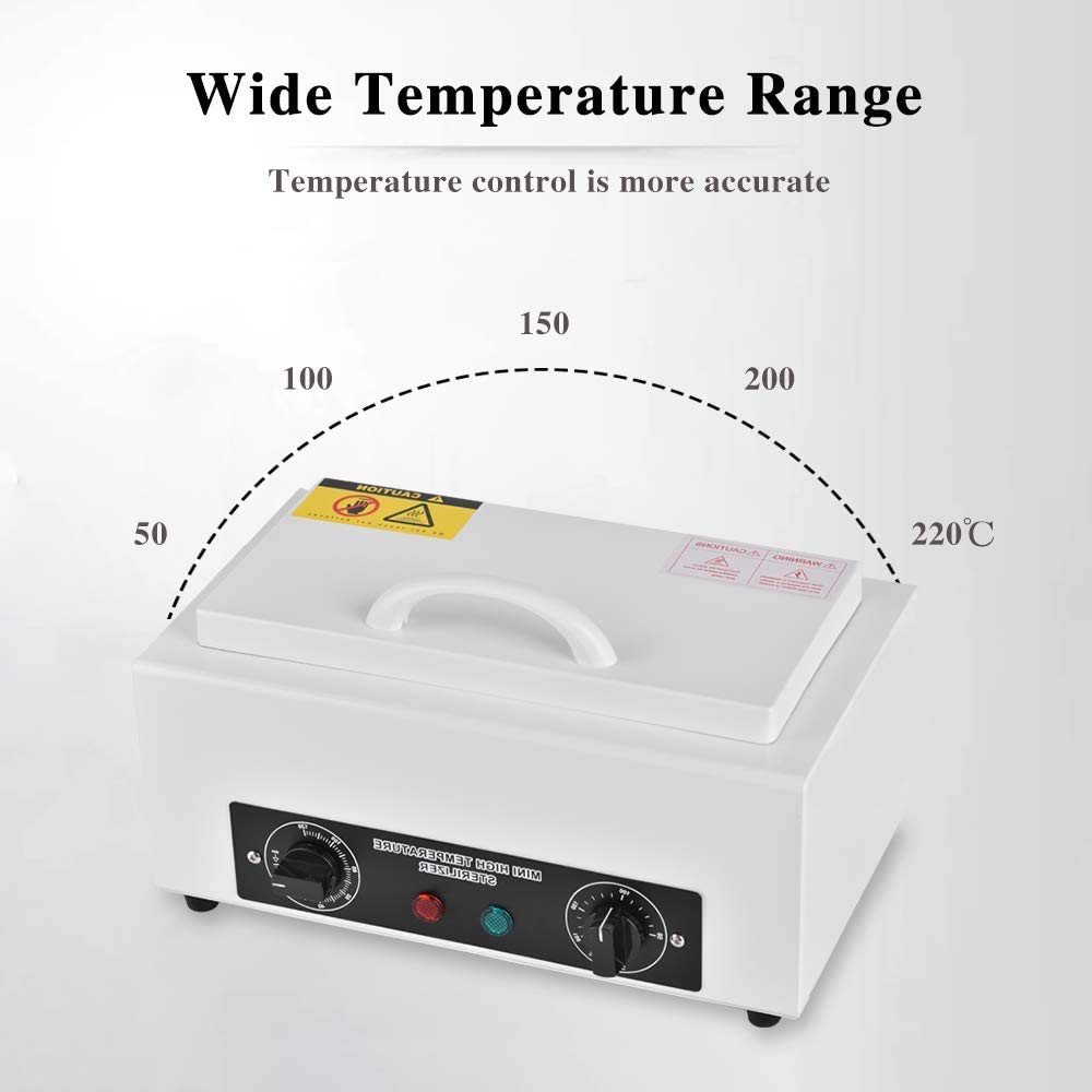 Giff 300W Heat Sterilizer NV-210 w/Timer Disinfection Box Manicure Pedicure SPA Salon Equipment for Sundry Beauty Hair Nail Metal Tools