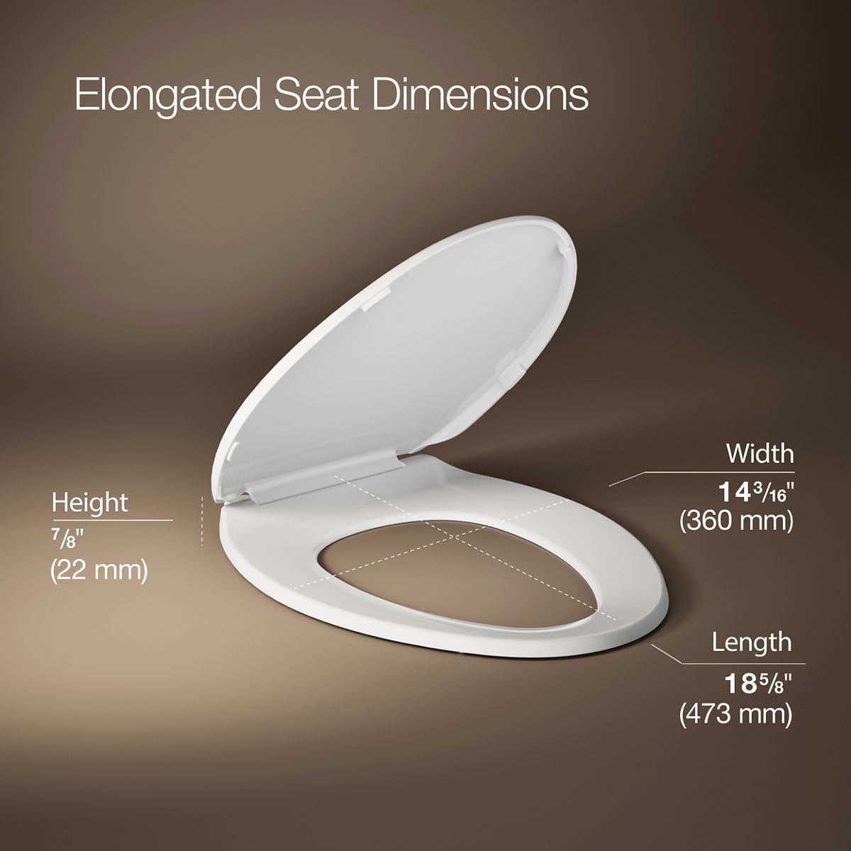 KOHLER K-20110-0 Brevia Toilet Seat, White