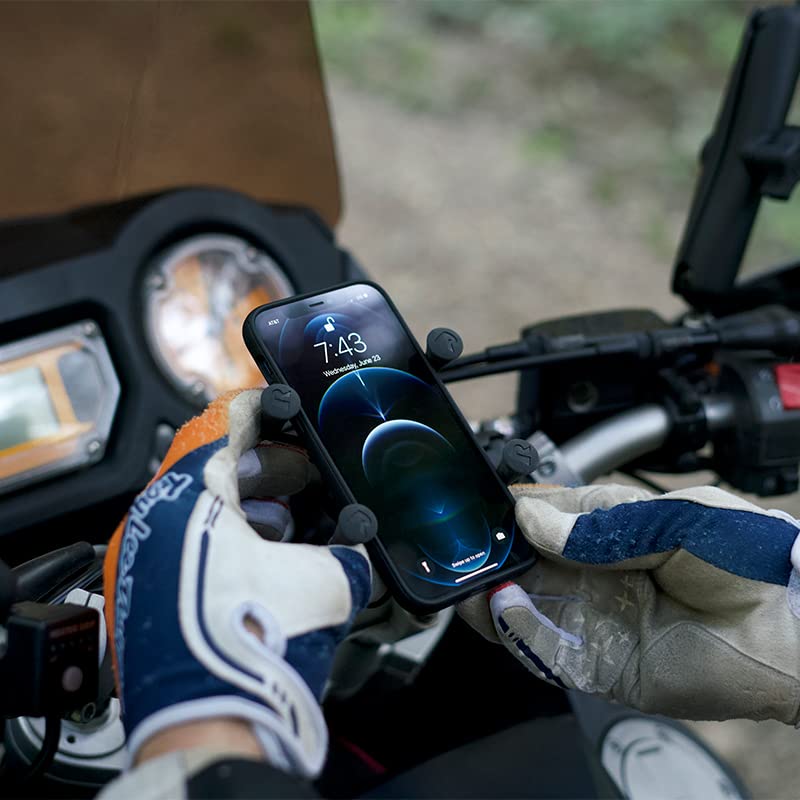 RAM Handlebar Rail Mount with Zinc Coated U-Bolt Base and Universal X-Grip™ Cell Phone Holder