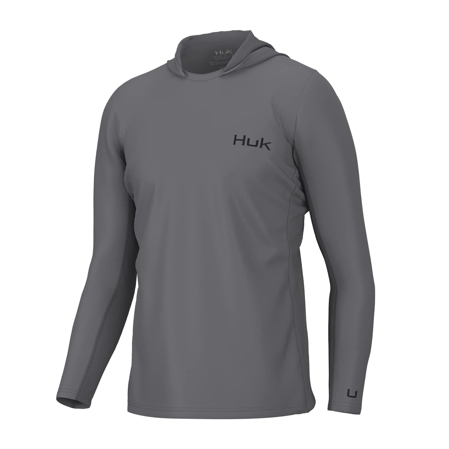 HUK Men's Standard Icon X Hoodie, Fishing Shirt with Sun Protection, Night Owl, Large