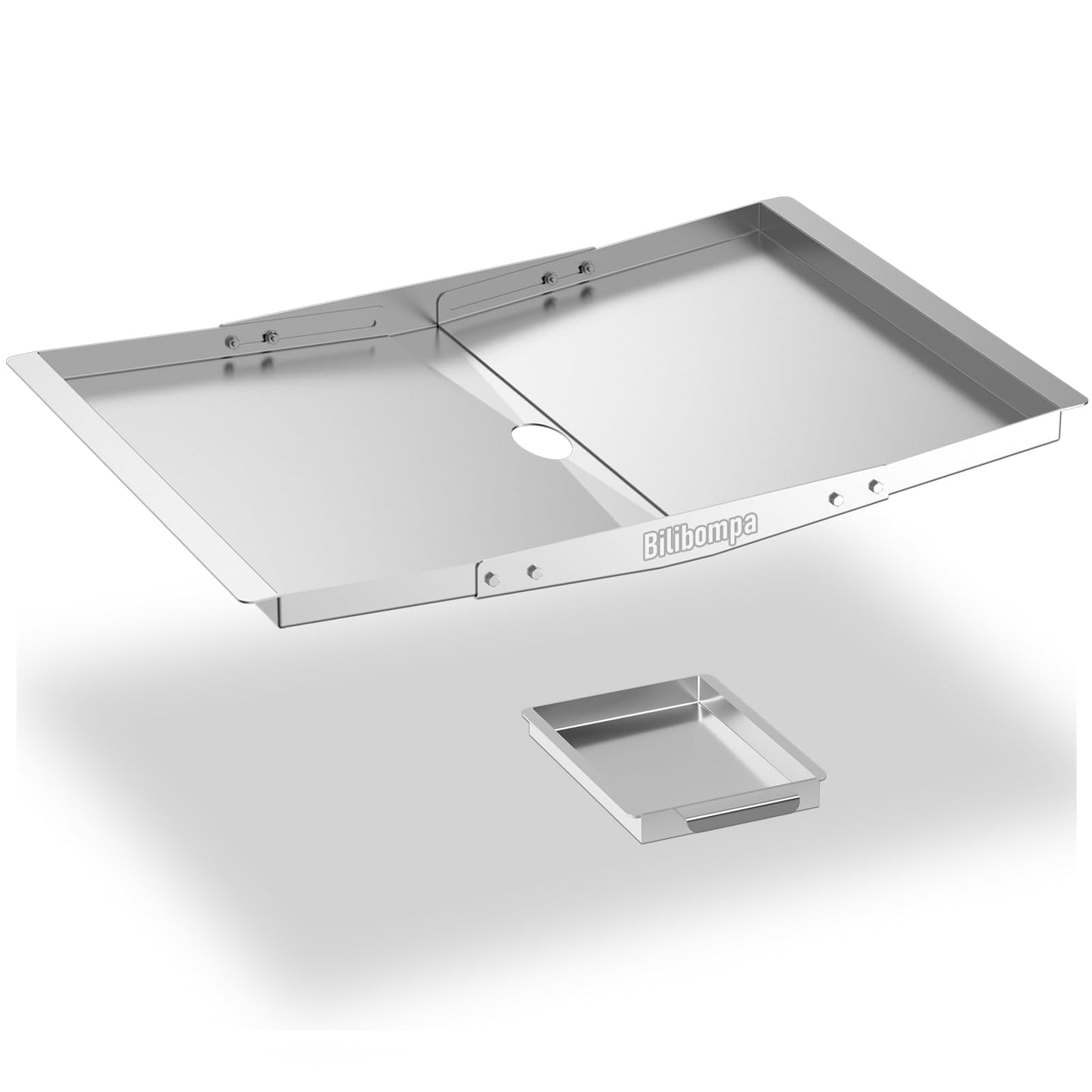 Grease Tray with Catch Pan for Party BBQ, Universal Adjustable Stainless Steel Grill Replacement Parts for Expert, NEXGRILL, Dyna Glo, BHG, Kenmore, Uniflame, Backyard and More (24" - 30")