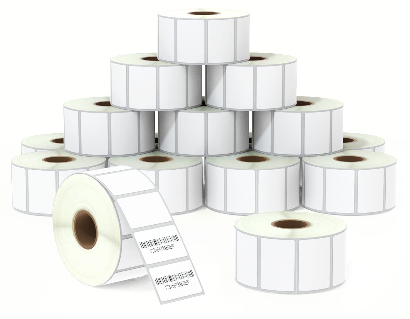 BETCKEY - 1.5" x 1" (38 mm x 25 mm) All Purpose & Address Labels Compatible with Zebra & Rollo Label Printer,Premium Adhesive & Perforated [16 Rolls, 20800 Labels]