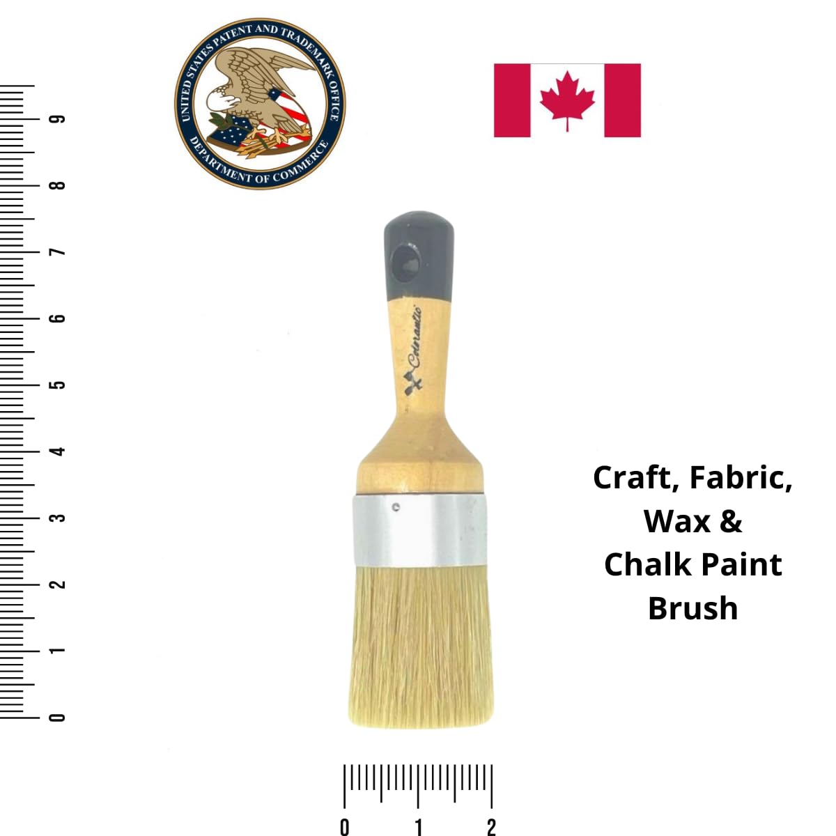 Colorantic | Very Large Furniture Round Oval Soft Wax Brush XL - Fabric Paint Brushes Chalk Paint | Beeswax DIY Chalk Based Paint Fabric Painting (XL Round Natural Brush)