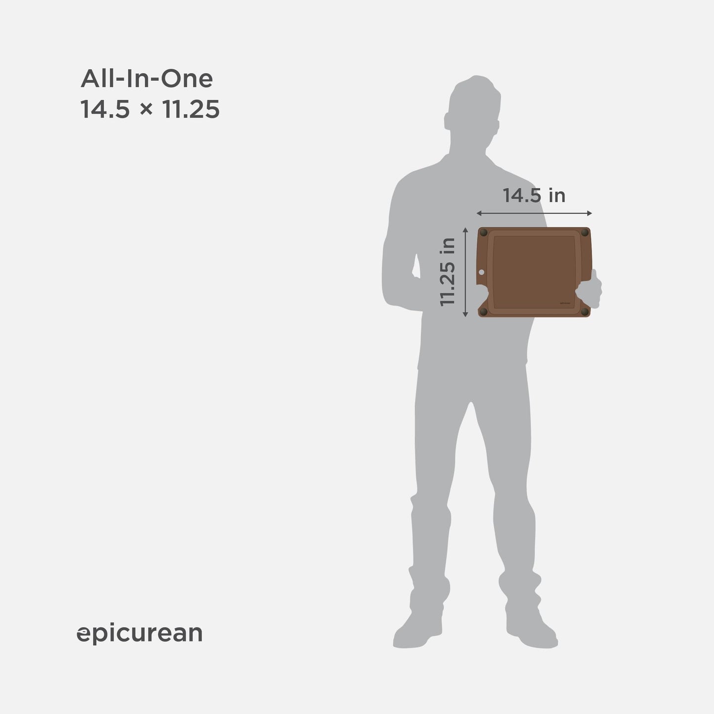 Epicurean All-in-One 14.5" × 11.25" Cutting Board in Nutmeg