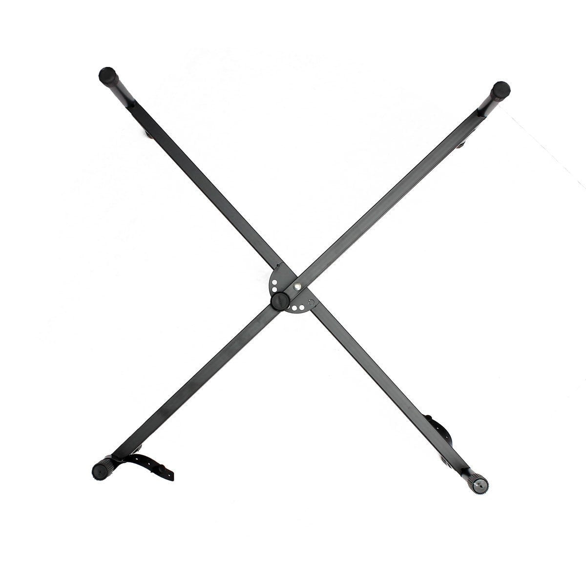 Kunova Heavy Duty, Double X, Pre-Assembled, Ready to Use, Height Adjustable Piano Keyboard Stand with Locking Straps, Black NO ASSEMBLE NEEDED